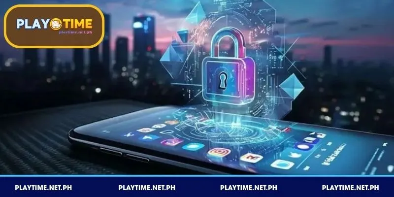 Isang smartphone na may verified security seal para sa mga transaksyon