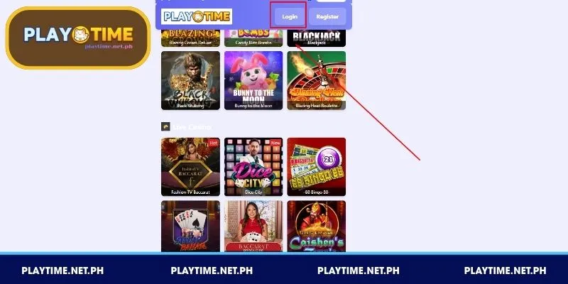 Mag login sa PLAYTIME para sa secure na sesyon