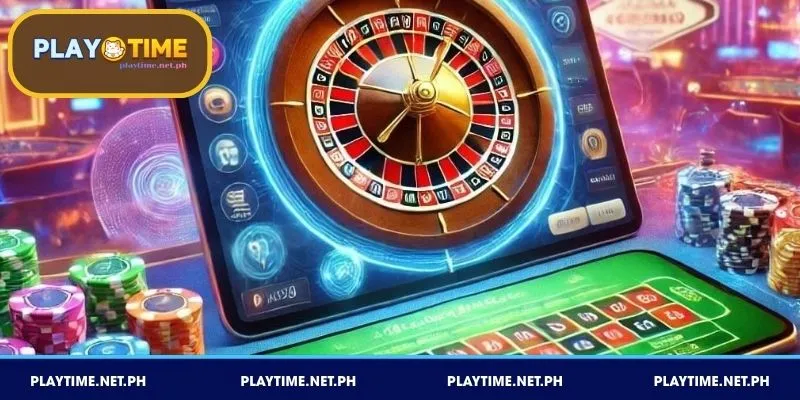 Pagpili ng kulay at numero sa roulette table